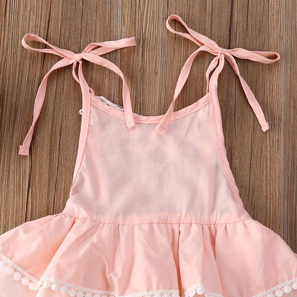 Летнее Детское платье принцессы для маленьких девочек подружки невесты на