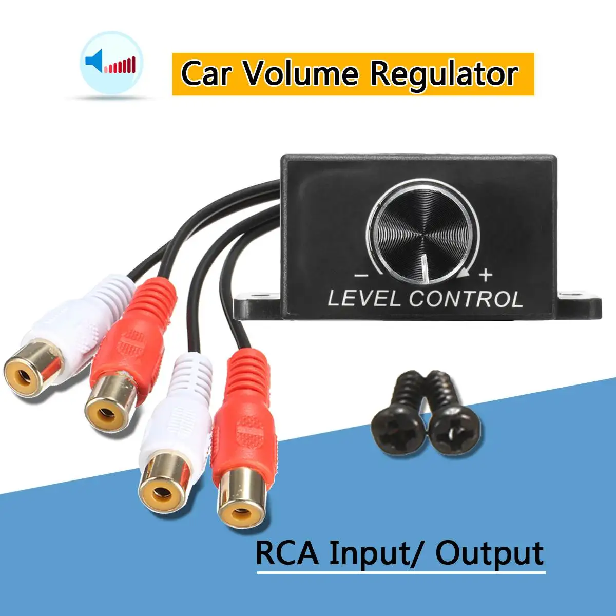 NEW Universal Car Audio Amplifier Bass RCA Gain Level Remote Volume Control Knob Tone-up &amp Frequency Regulation Plastic Shell |