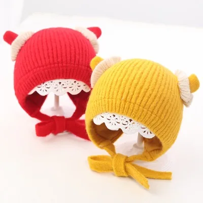 

Winter Knitted Warm Baby Hat Cute Ear Infant Baby Boy Girl Cap Ear Protection Hats Kids Children Beanie bonnet enfant