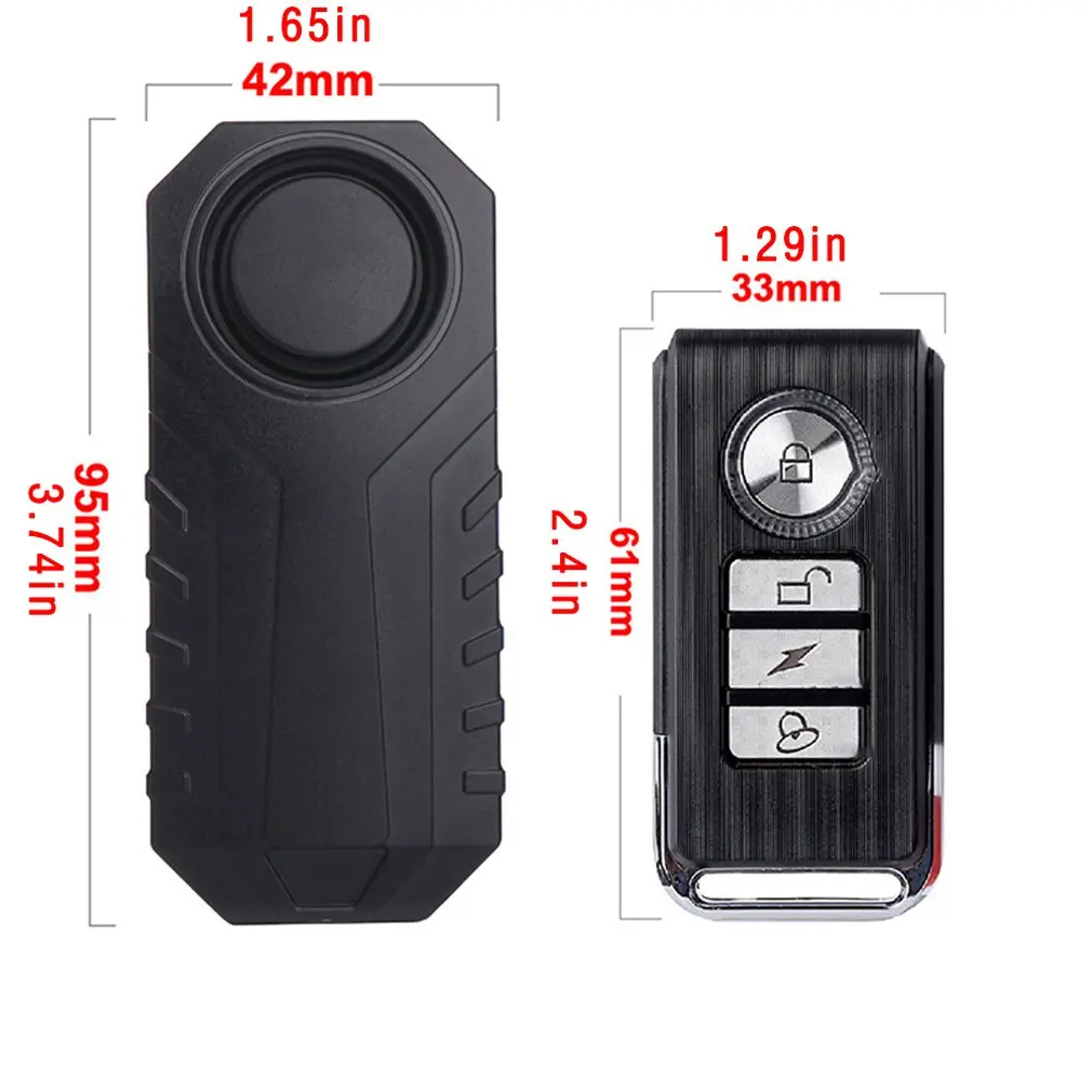 

Remote Control Alarm For Bicycles And Electric Vehicles Adjustable Sensitivity Displacement Induction Vibration Alarm