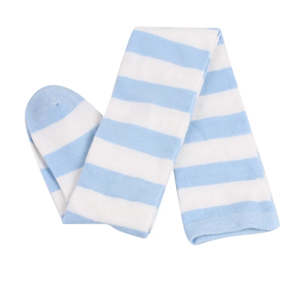 1 пара женские чулки теплые с широкими полосками принтом в форме трубки удобные