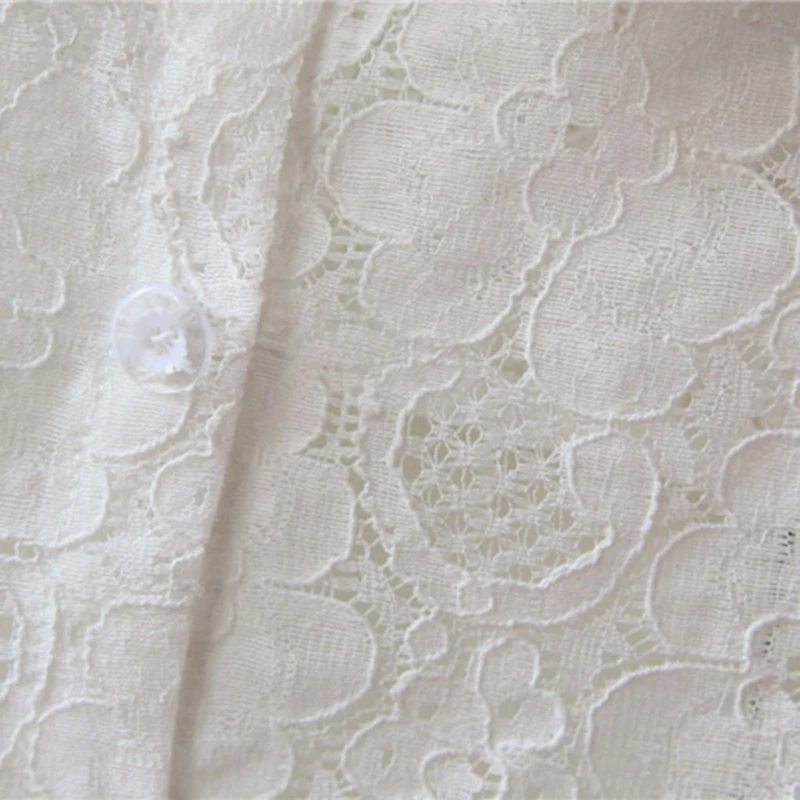 

Women Pure Color Lace Detachable Lapel Choker Necklace Shirt Fake False Collar