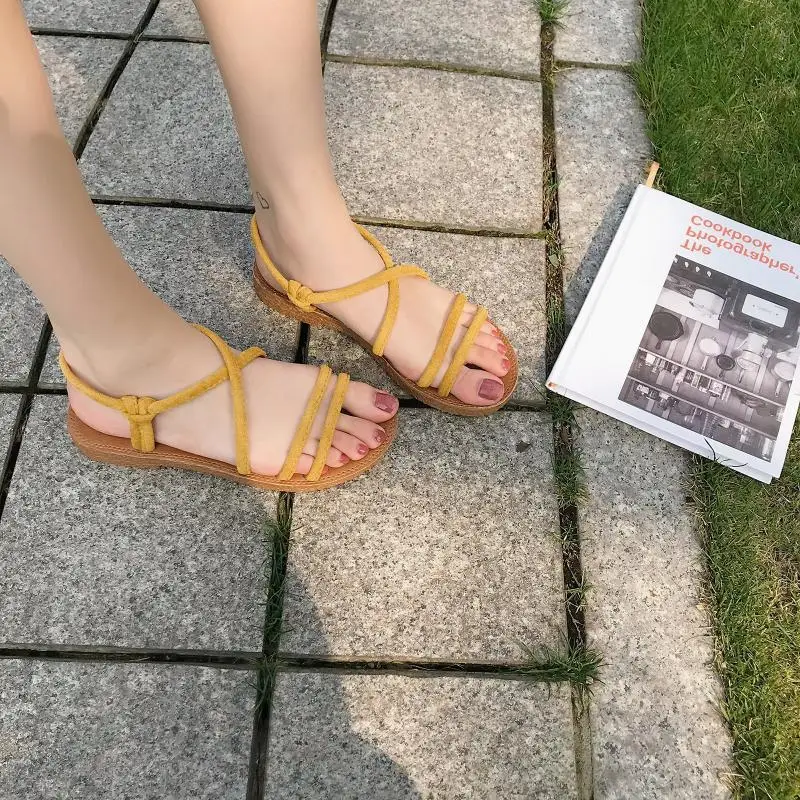 Student Woman Sandals Flat Bottom 2019 Down Wind Shoe | Обувь