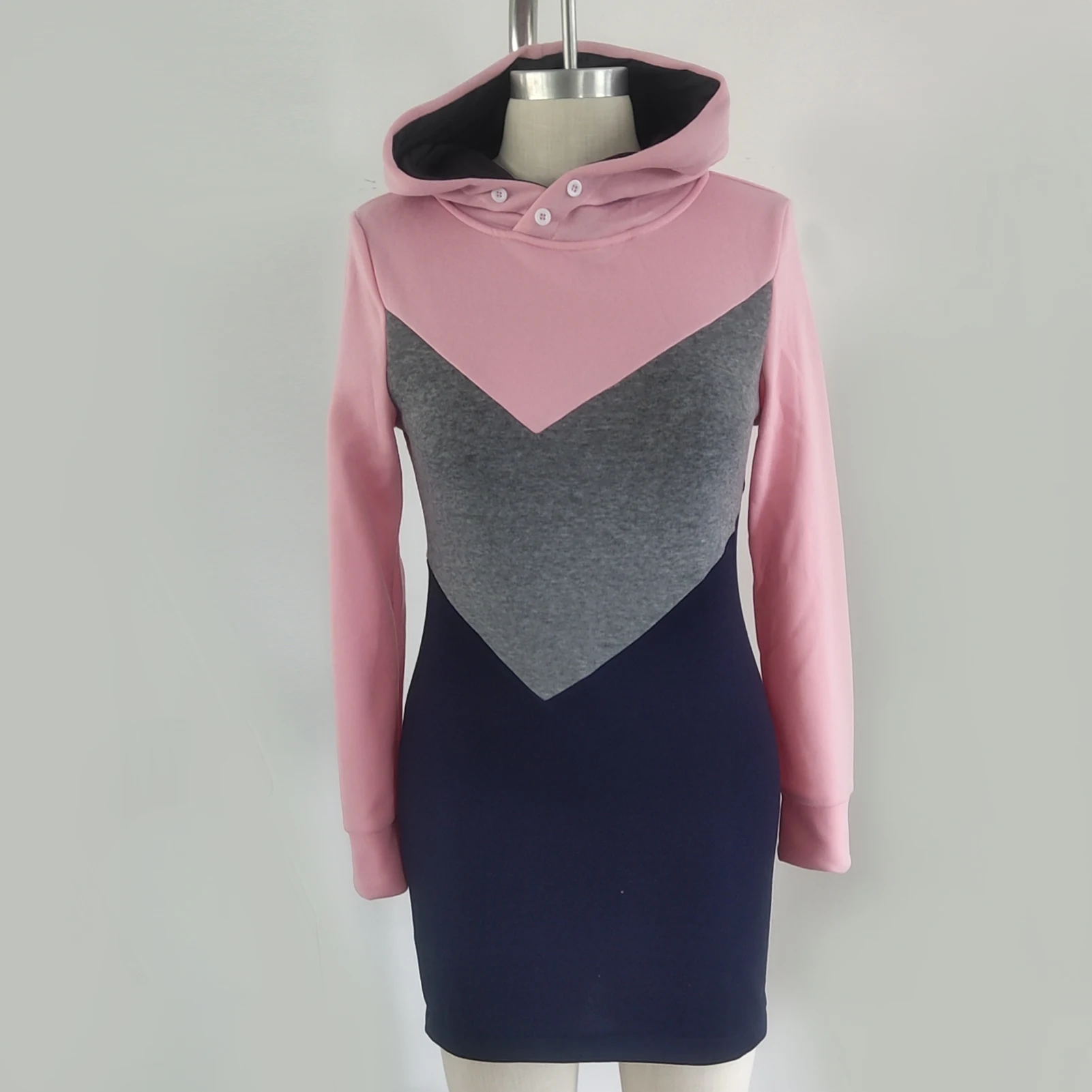 Пуловер женский с круглым вырезом теплая толстовка на пуговицах повседневная