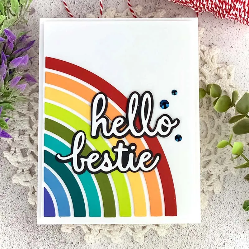 Металлические Вырубные штампы JC с буквами Hello для скрапбукинга рукоделия