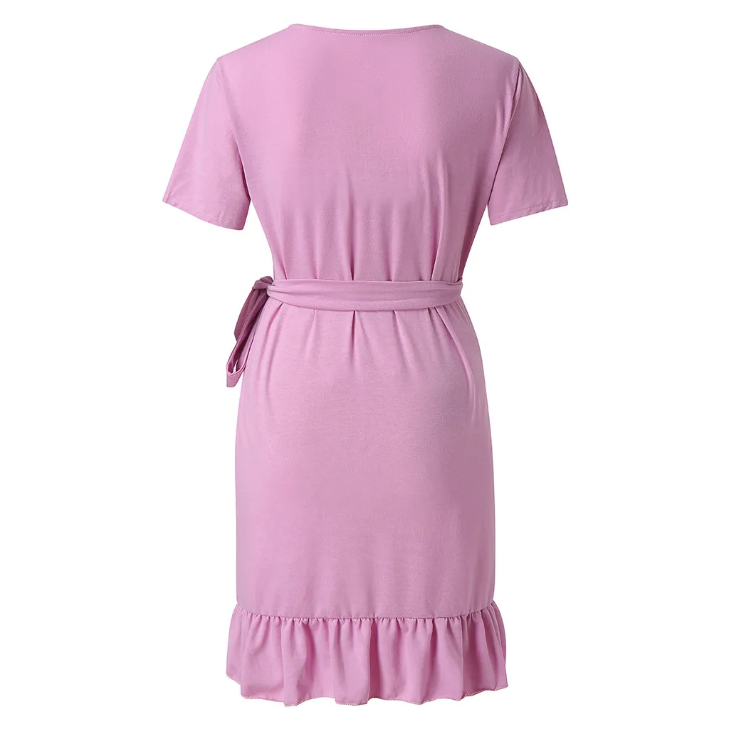 Платье для беременных Материнство Одежда женщин элегантное платье с оборками и
