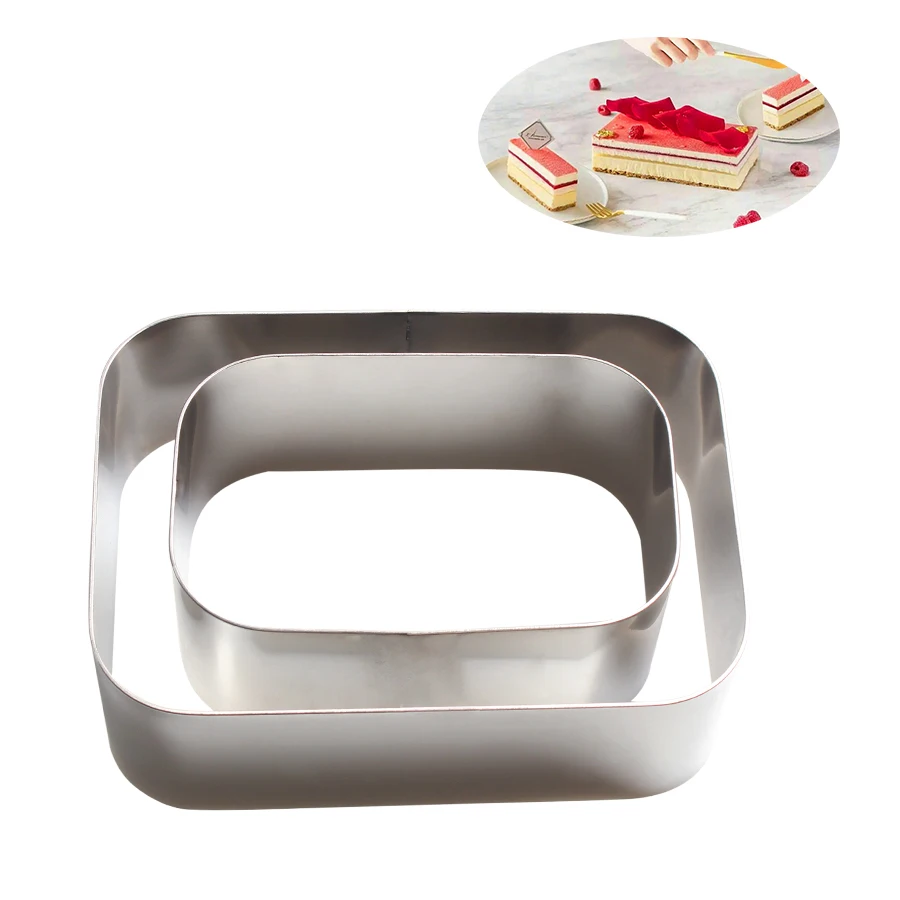 Прямоугольная форма для торта из нержавеющей стали S/L кухонные инструменты