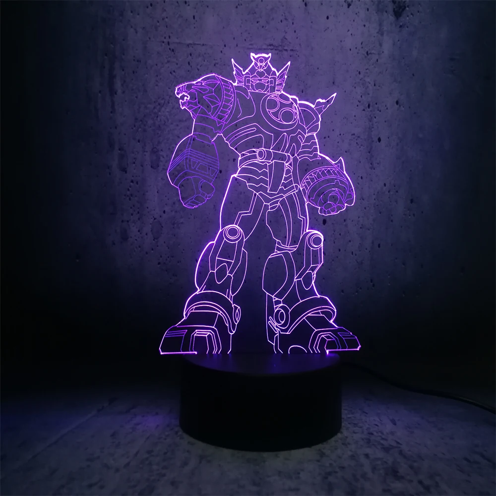 Мультяшный 3D светодиодный USB светильник Трансформеры украшение последний рыцарь