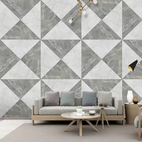 custom modern 3d grey geometric marble pattern waterproof mural wallpaper living room sofa bedroom tv background wall painting
