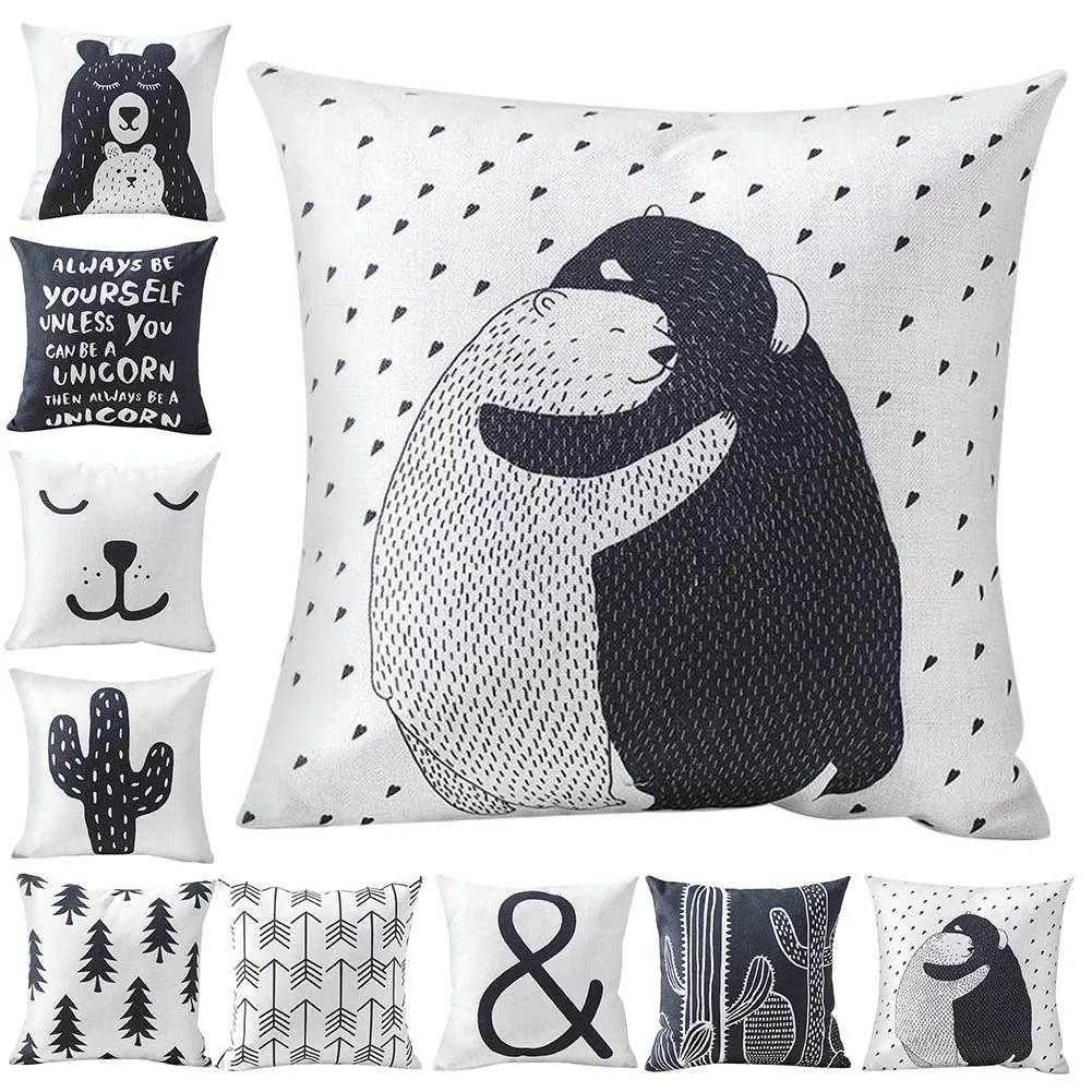 Горячая распродажа! Мультяшный Кактус/МЕДВЕДИ/Рождественская елка наволочка для