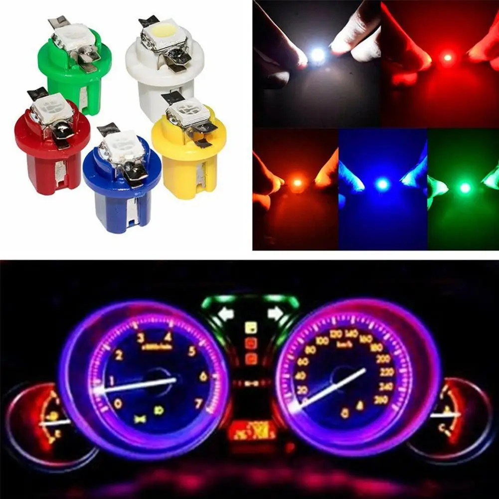1pcs T5 B8.5D 509T B8.5 Smd Led Lamp Car Gauge Speedo Dash Bulb Auto Dashboard Instrument Light Blue Red Green White Yellow 10X |