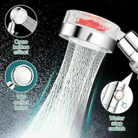 1pc high pressure shower head 360 rotated water saving turbo fan hand spray luxury bathroom accessories