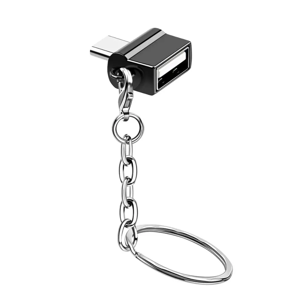 1pcs Gunmetal Plug FONKEN usb type C OTG адаптер type-C конвертер USB для usb C PD зарядное устройство Мышь Клавиатура флэш-диск Портативный брелок для ключей OTG штекер - Цвет: 1pcs Gunmetal Plug