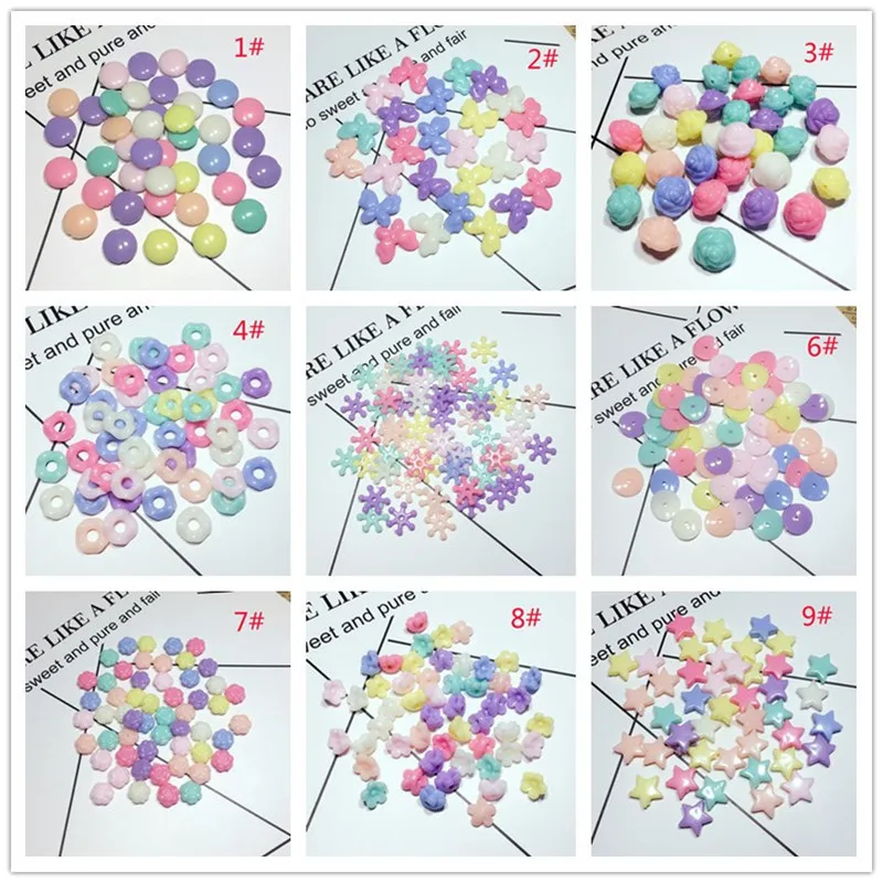 

Mixed Color Kinds of Shape Acrylic Beads For Jewelry Making DIY Necklace Bracelet Accessories