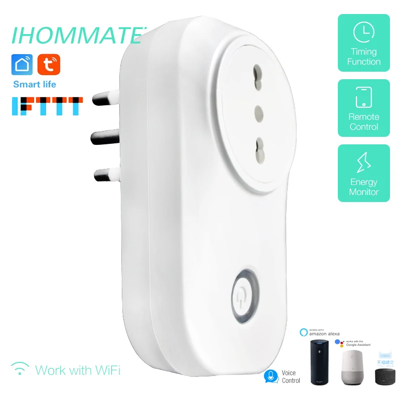 16A Италия Чили wifi Smart IT CL разъем питания монитор умная розетка голосовое