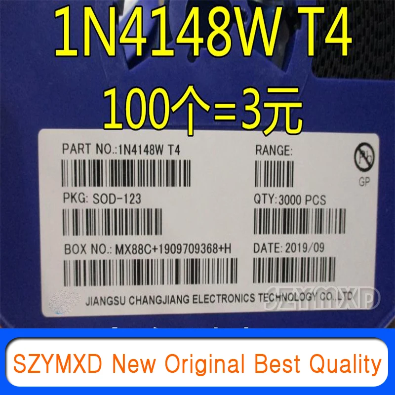 

5Pcs/Lot New Original Patch switch diode 1N4148 1N4148W T4 1206 SOD123 100=3 yuan 3K In Stock