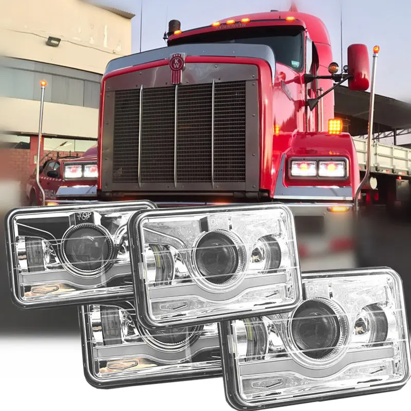 4 шт. светодиодный светодиодные квадратные фары 4x6 дюймов для ксеноновых фар HID H4656