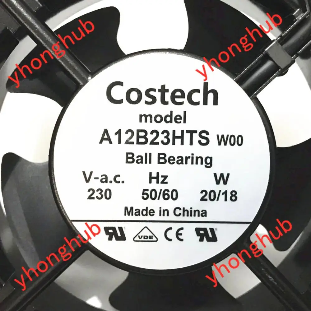 Costec A12B23HTS Сервер площадь Вентилятор AC 230V 120x120x38mm 2 Pin|Кулеры и системы охлаждения
