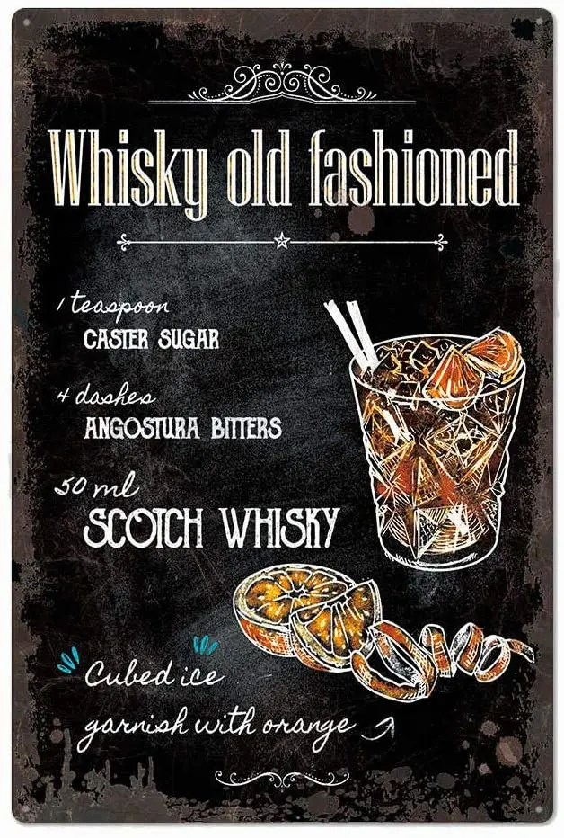 Черные Оригинальные дизайнерские Коктейльные рецепты оловянные металлические