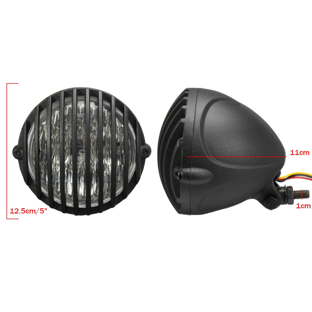 

5 inch 12V Black Motorcycle Metal Headlight & Grill Cover For Harley for Davidson XL 883 1200 2004-2014