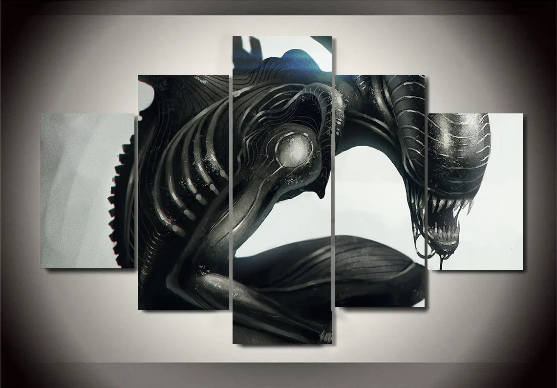 

Alien Xenomorph Moive Original Poster Canvas Art Print,5Pcs,No Frame
