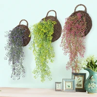 simulation admiralty willow wall hanging living room wall decoration indoor green hanging rattan plant artificial flower
