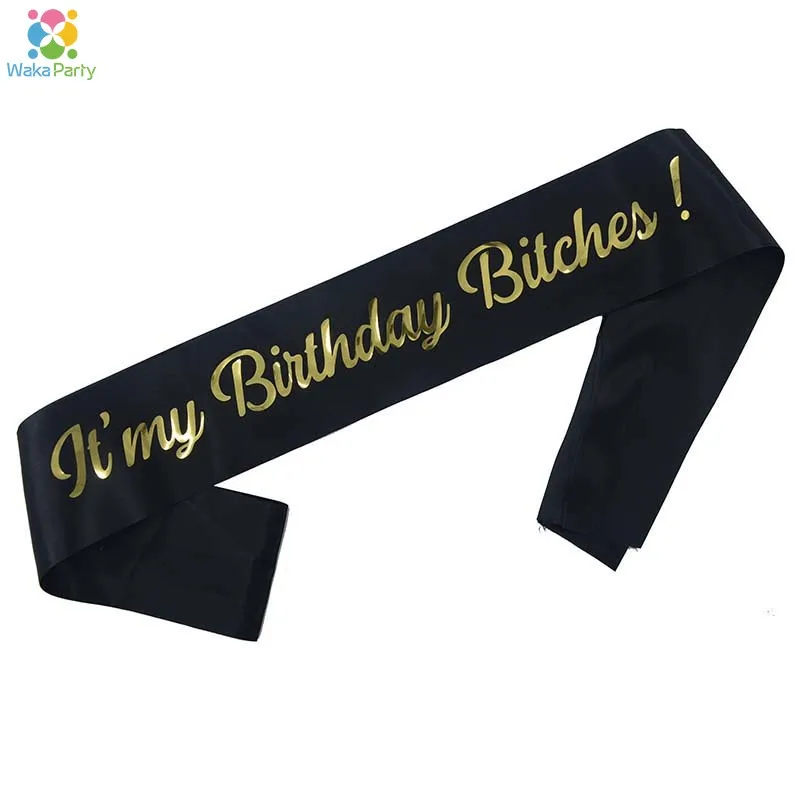 Золотые блестки It's My Birthday Bitches смешная фотография для женщин 30 40 50 дней рождения