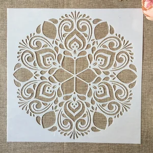 1 шт. 30*30 см большой цветок, круглая Мандала DIY, многослойные трафареты, раскраска для скрапбукинга тиснильный альбом, декоративный шаблон