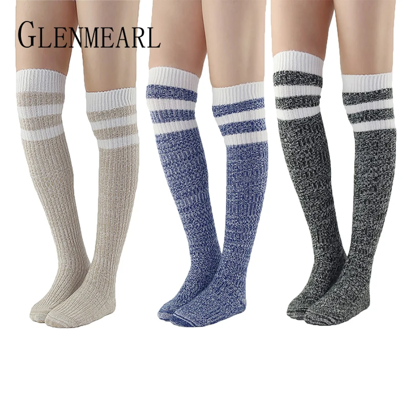 Женские чулки до колен брендовые мягкие компрессионные Coolmax сезон осень-зима