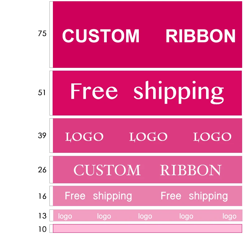 HAOSIHUI Custom Satin Ribbons Personalized Logo Printed Single Face 10~50~100 Yards Polyester for Gift Wedding Birthday DIY Tape