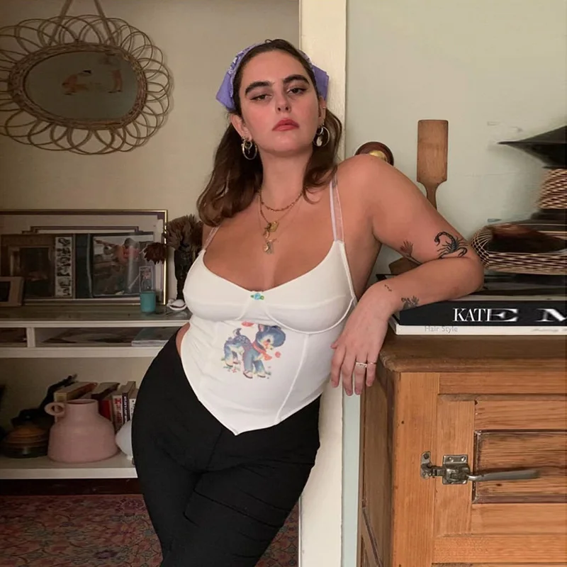 Женский Кружевной укороченный топ с принтом MONMOIRA брендовые майки открытой