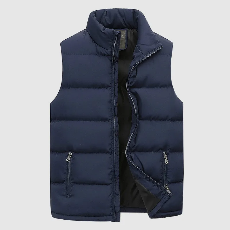 CARANFIER 4XL 5XL мужской зимний жилет термальные куртки без рукавов мужские повседневные приталенные пуховые хлопковые Жилеты мужские Брендовые жилеты