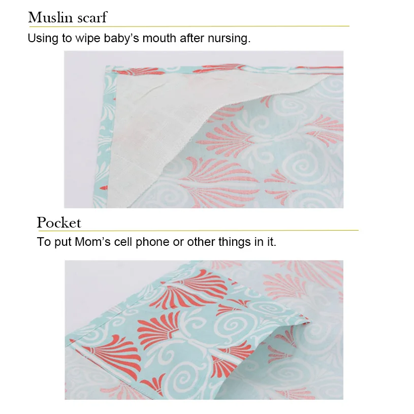 Дышащий чехол для грудного вскармливания 100% хлопок муслиновый фартук мам