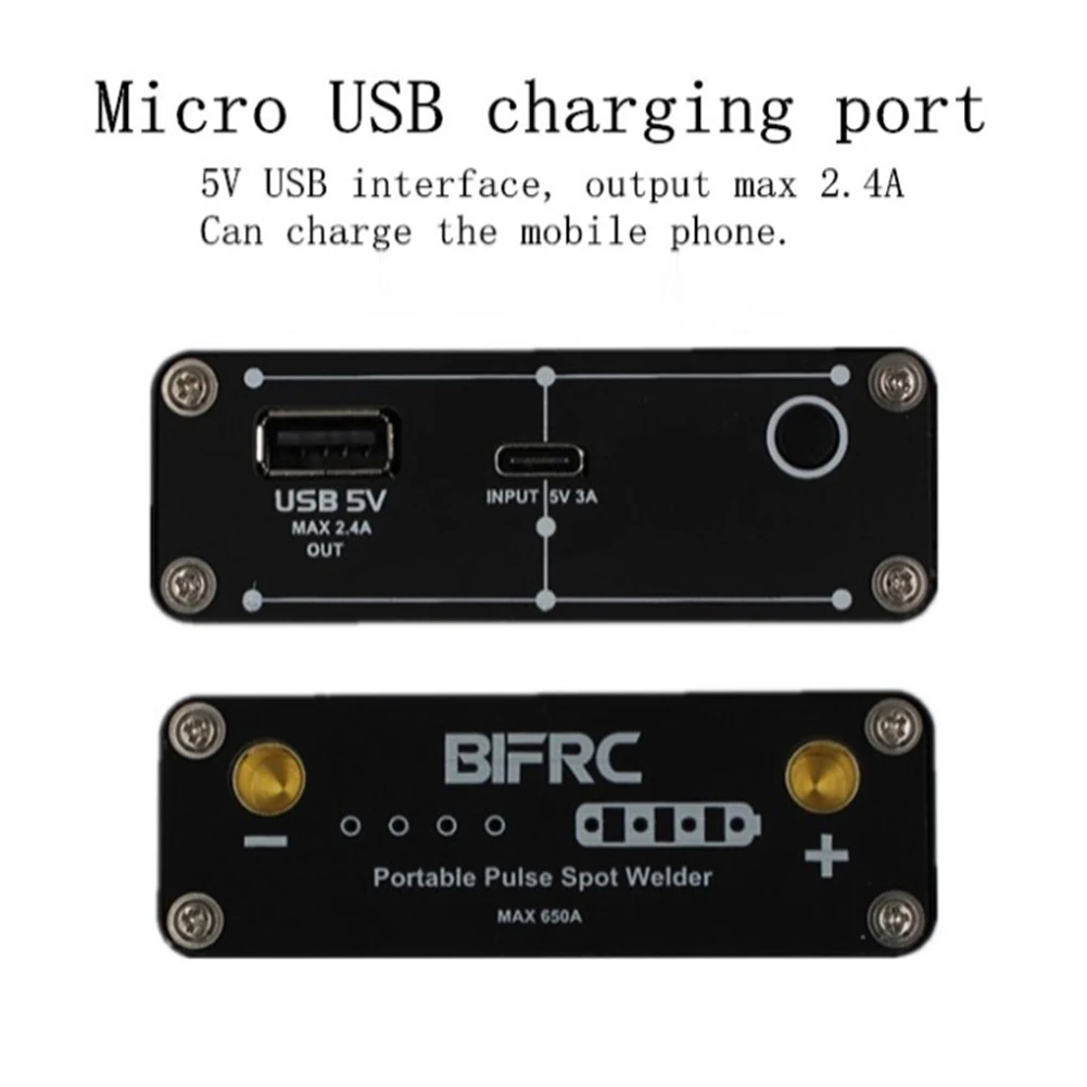 

Home Welding Tool Durable With Pen 9 Gears Mini Portable Black Multifunctional Spot Welder Lightweight Metal Easy Charge DIY