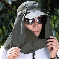 fishing flap caps men women quick dry sunshade uv protection removable ear neck cover outdoor sportswear accessories