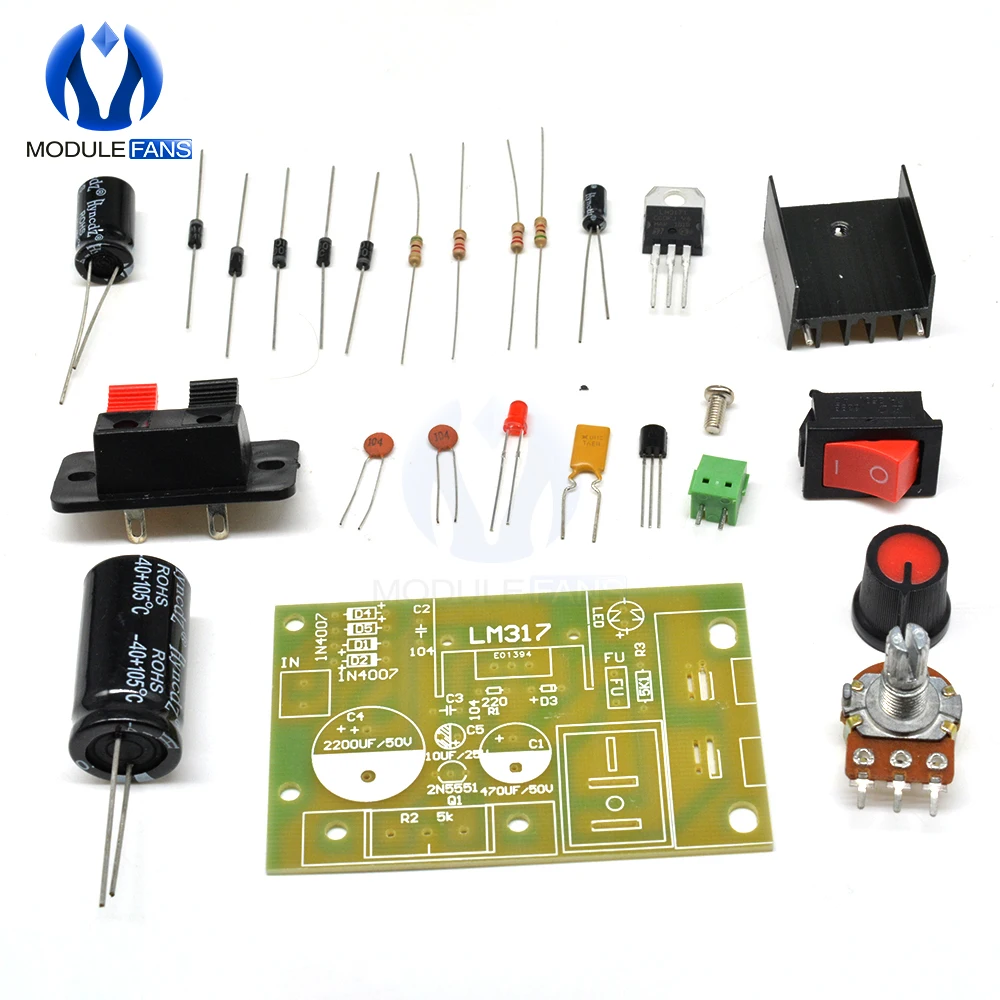 Понижающий модуль питания LM317 регулируемый регулятор напряжения сбрасываемый