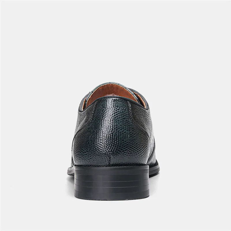 

Men Dress Shoes Nice Crocodile Skin PU Leather Lace Up Mens Oxfords Flat Big Size Gentlemen Business Formal Leather Casual Shoes