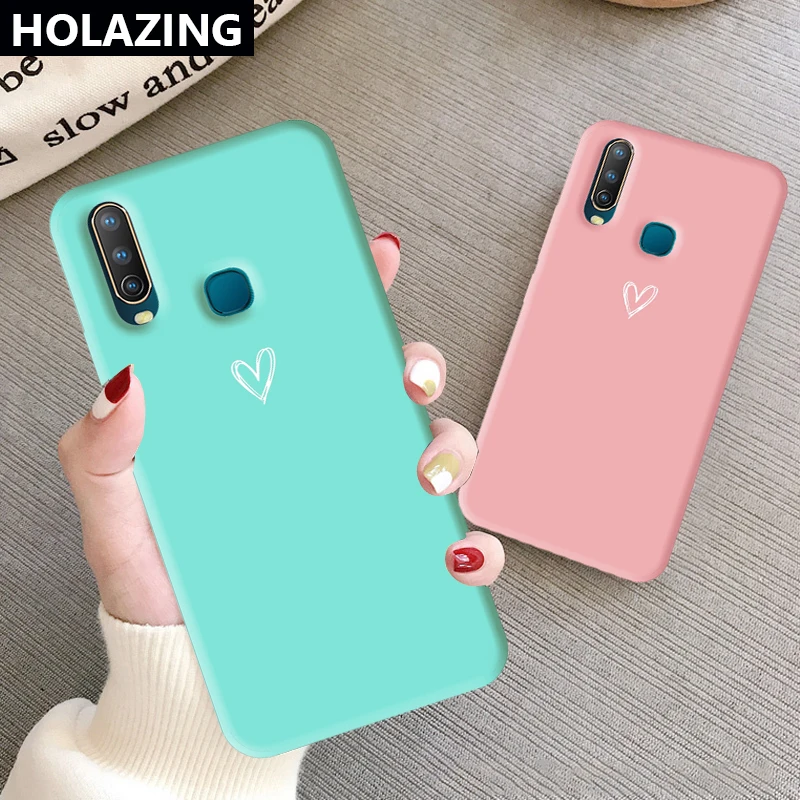ДЛЯ VIVO Y50 Y30 Y20 Y15 Y17 Y12 Y19 Y91 Y93 Mediatek чехол с сердечками милый силиконовый защитой от