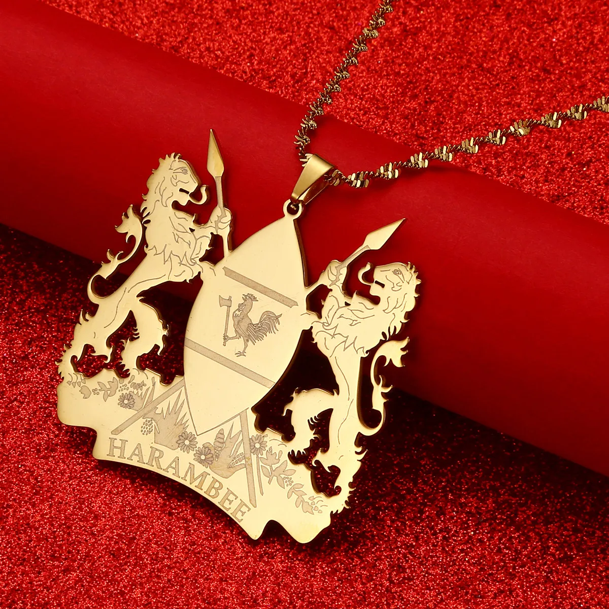 Кения подвеска ожерелья ювелирные изделия золотой цвет африканская страна