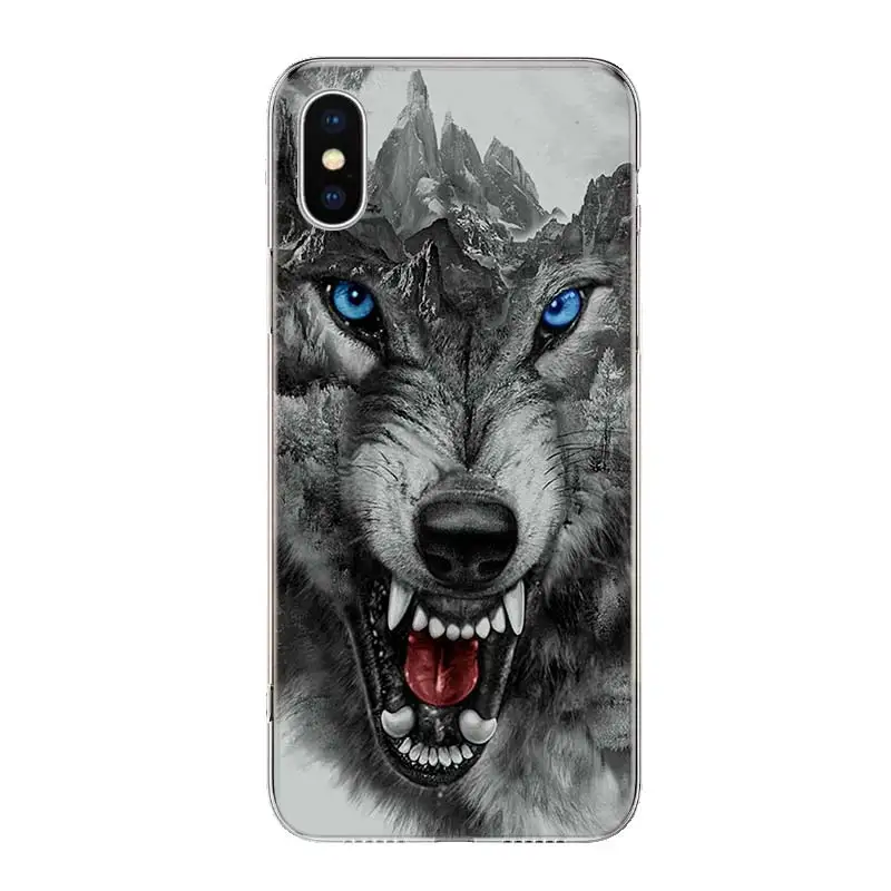 Чехол для Iphone 11 12 13 Pro Max 6 X 8 6S 7 Plus XS + XR 5S SE с изображением волка | Мобильные телефоны