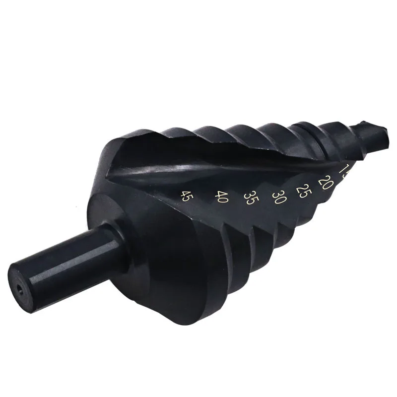 

10-45mmThe nitriding step drill Triangular handle spiral drill bit tai jie zuan bao ta zuan Drill Tapper