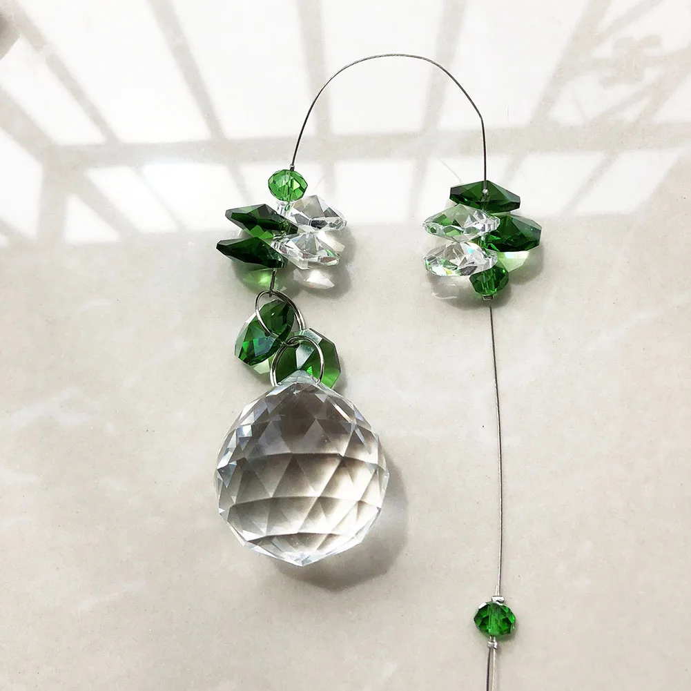 Зеленый Кристалл Suncatcher Радуга коллекция окно солнце Catcher Орнамент Ручной Работы подарок для семьи, рождественский подарок