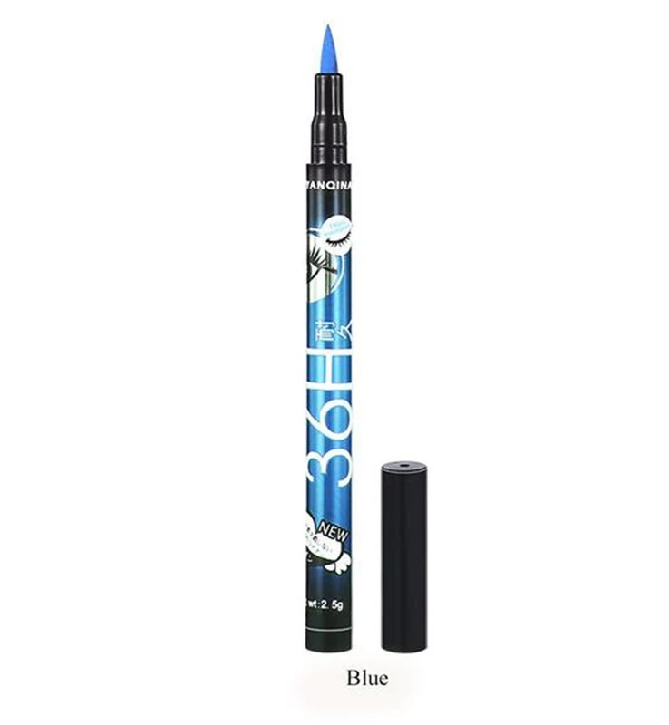 Blue 4 цвета черный 36H карандаш для глаз Водостойкий карандаш для глаз прецизионная долговечная жидкая подводка для глаз гладкие инструменты для макияжа жидкая подводка для глаз - Цвет: Blue