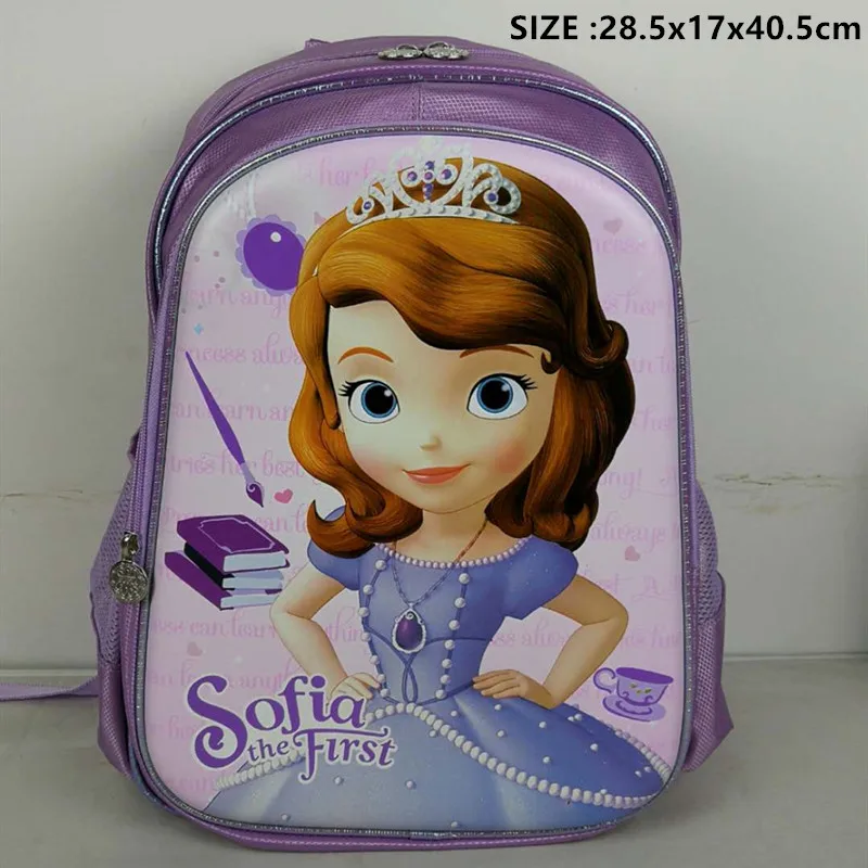 Disney Sofia 3D cartoon school bags for girl plush water proof super light large capaci backpack lovely knapsack Mochila escolar