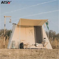 332m cotton canvas glamping waterproof tent winter spring camping tent outdoor family tent