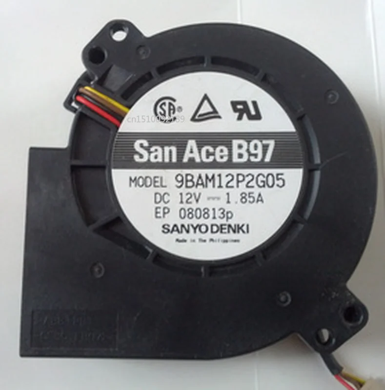 

Free shipping 9733 turbofan 1U2U server fan 12V 1.85A 9BAM12P2G05 97*97*33mm