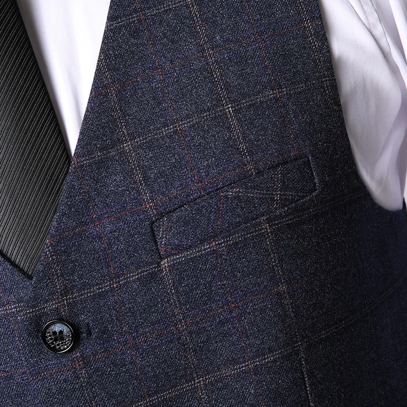 2020 деловые костюмы мужское свадебное платье клетчатый мужской костюм тройка для