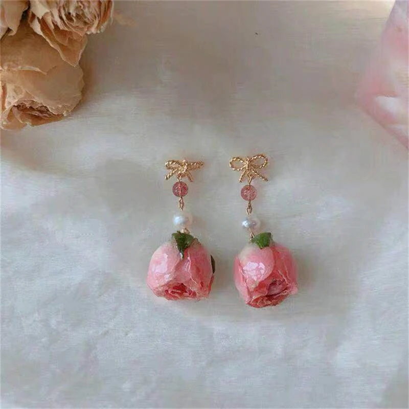 customized earings fringe earrings womens in jewelry for girls Vintage rose handmade |