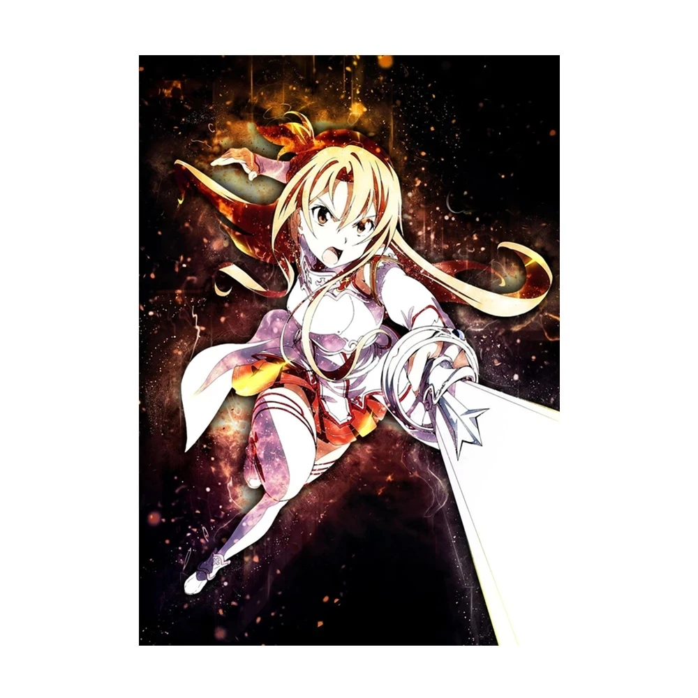 

Canvas HD Printed Japanese Anime Sword Art Online Painting Wall Art Poster Home Decor Pictures Living Room Modular No Framework