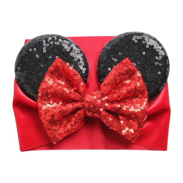 Детские кашемировые уши Микки головные уборы Вельветовая повязка для волос лук